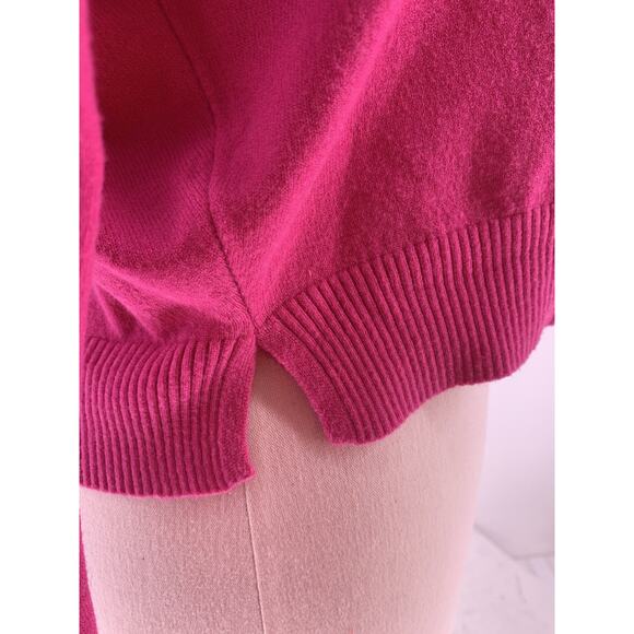 Dreamers By Debut Hot Pink Soft Crop Sweater Top Lightweight S/M - Picture 5 of 9